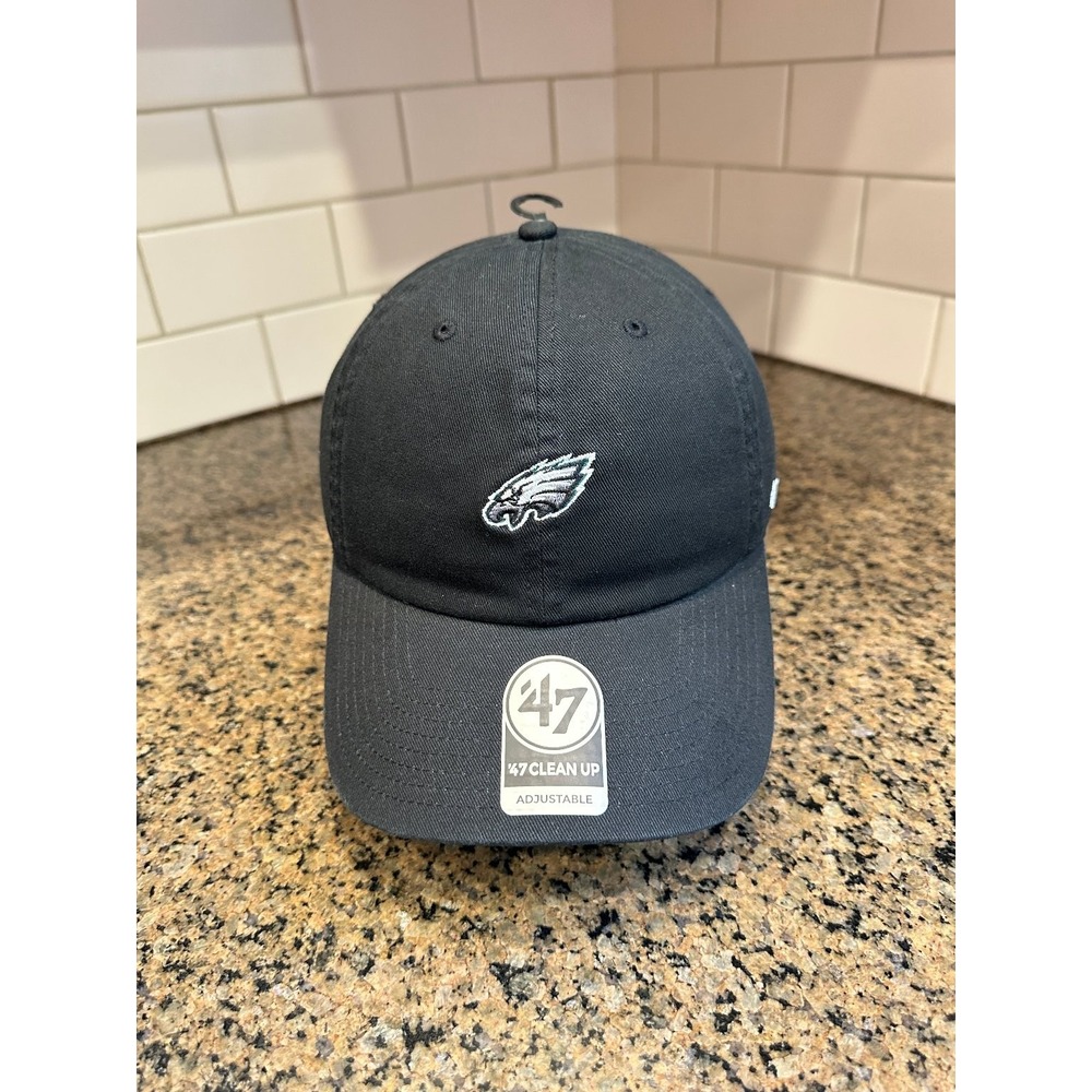 Philadelphia Eagles Hat '47 CLEAN UP Adjustable Black NFL Cotton